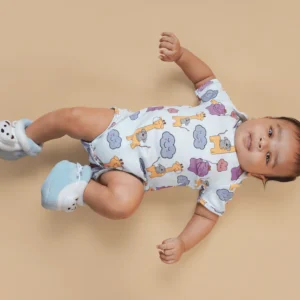 Teddytot Interlock Giraffe Digital Print Organic Cotton Onesie