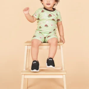Teddytot Interlock Turtle Bunny Digital Print Organic Cotton T-Shirt & Shorts Set